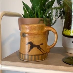 Vintage horse mug southwestern handmade